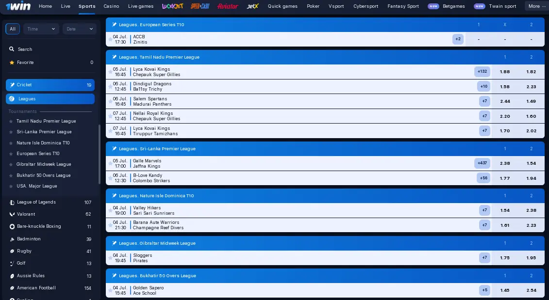 “My favorite cricket bets on 1win.” – Ruchika M.